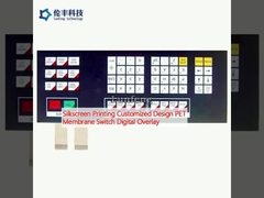 Silkscreen Printing Customized Design PET Membrane Switch Digital Overlay
