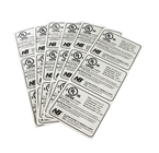 Barcode CMYK Silver Sticker Label UV Resistant Printing Scratch Off Sticker Sheets