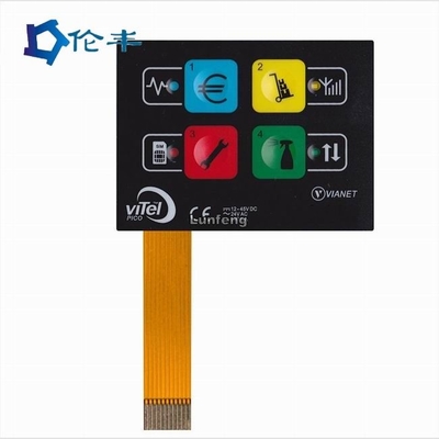 Good price PET F150 FPC Membrane Switch Panel Embossed Button LEDs online