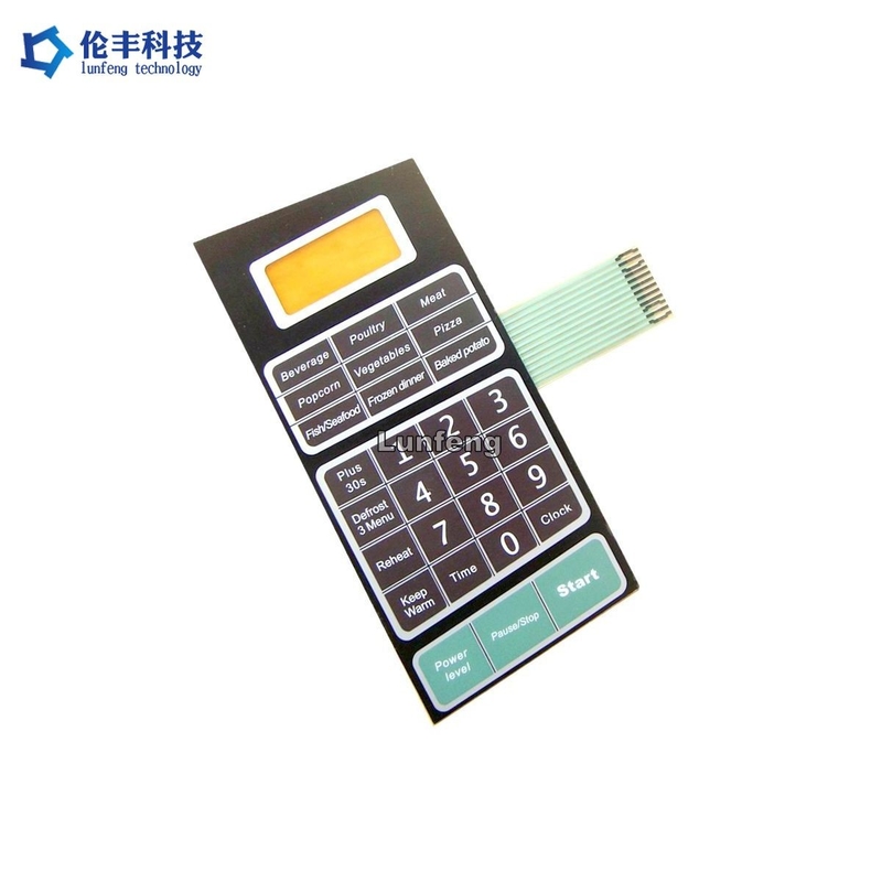 Home Appliance Flexible Membrane Keyboard PET Button Material Embossed