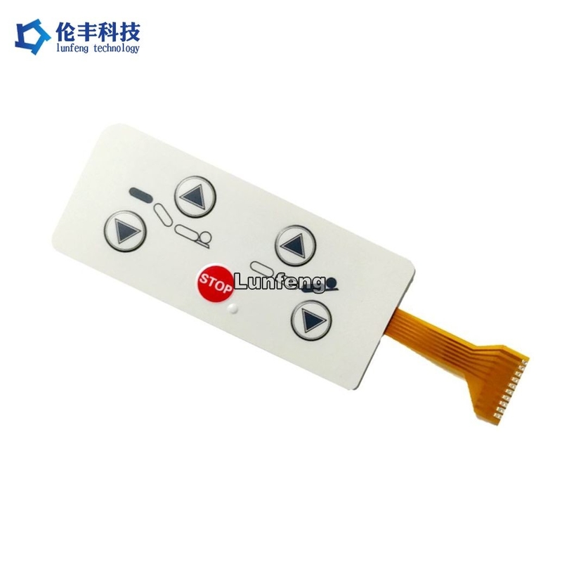 Polyester PET Membrane Switch , Tactile Membrane Switch With Flexible Circuit