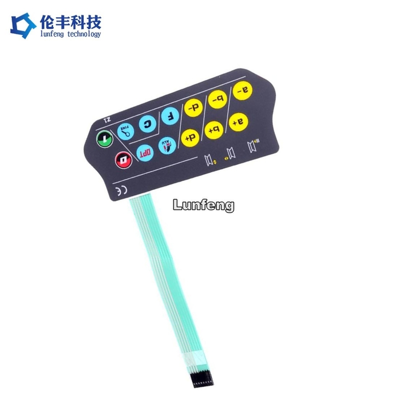 Embossed Keys Custom LED Membrane Switch Tactile Keypad 3M467