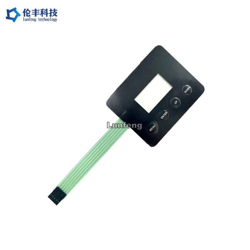 Glossy Surface Tactile Membrane Switch Overlay Transparent LCD Window