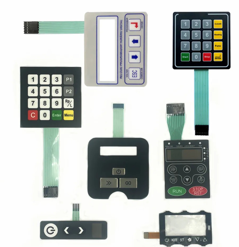 IP67 Waterproof Metal Dome Membrane Switch With FPC Circuit Cable