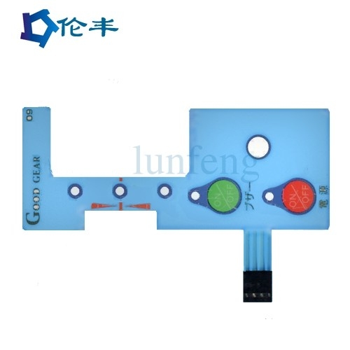 PET LED Membrane Keypad 3M468 Blue Home Graphic Overlay Membrane