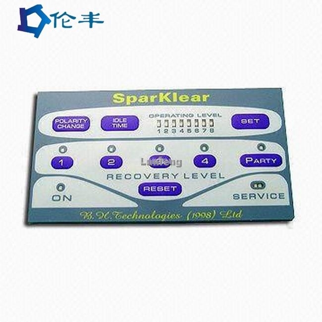 Die Cut Front Control Button Membrane Switch Keyboard Pc Lexan Label Graphic Overlay