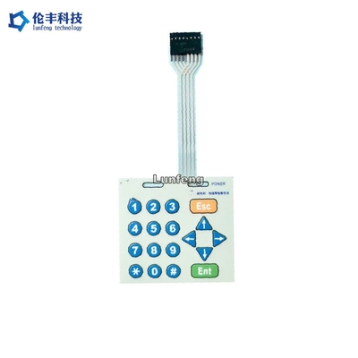 3M468 Rear Adhesive Tactile Membrane Control Panel With Embossing Glossy Button