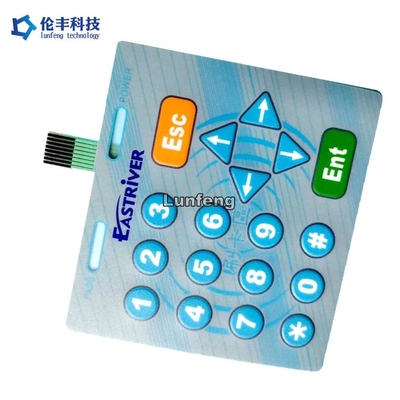 Industrial Flat Membrane Switch with Laser Engraving and Current Rating 50mA-100mA