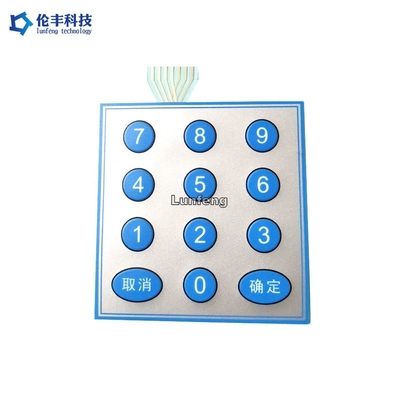 Silkscreen Printing Flat Membrane Switch For Current Rating 50mA-100mA And Customized