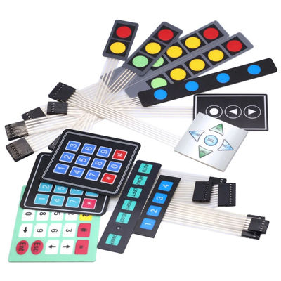 Good price Rectangle Shape Metal Dome Membrane Switch with 3M9080 Adhesive and 1,000,000 Cycles for Industrial Controls online