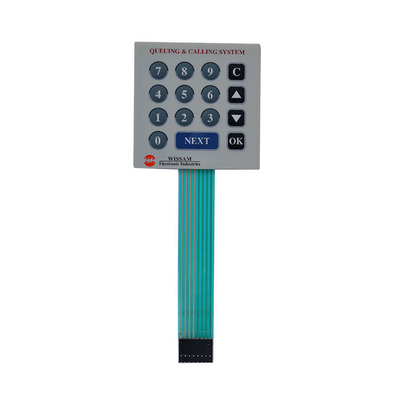 Embossed Buttons PET Membrane Switch in Customized Matte/Glossy Finish for Performance