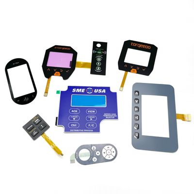 Good price Silkscreen Printed Flat Membrane Switch with Customized Pantone Color and 1.0/1.25/2.54mm Pitch for Industrial and Medical Applications online