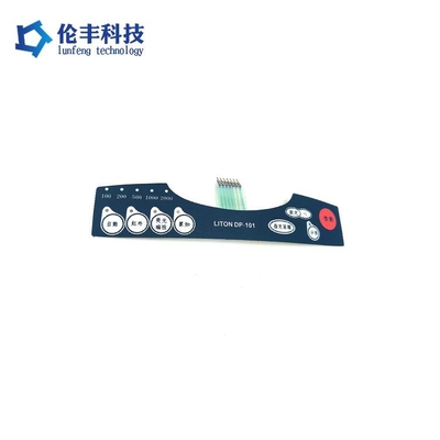 Good price ABS Material Membrane Switch Overlay with 3M Adhesive 0.125mm-0.8mm Thickness and Customized Design online