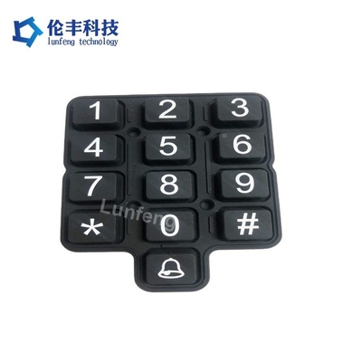 Industrial Equipment Silicone Rubber Keypad with Printing Silkscreen Printing and Carbon Pill Type By Printed