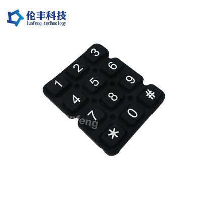 Water Resistant Matte Surface Silicone Rubber Keypad with Customizable Printing for Industrial and Medical Devices