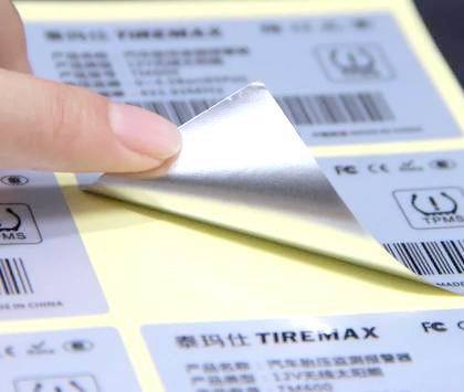 Good price Silver Sticker Label with Temperature Resistance Up To 80°C, Permanent Or Removable Adhesive for Smooth Surfaces online