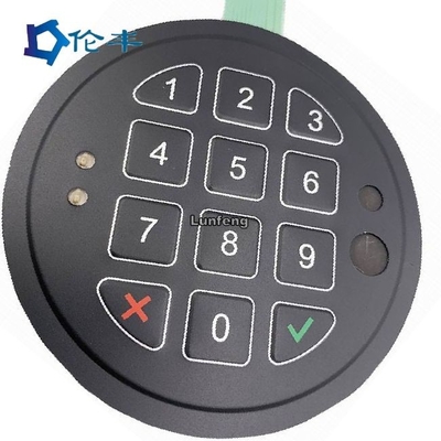 Customizable Flat Membrane Keypad -30C-80C Temperature Range and DC 12V Voltage Rating for Medical Us